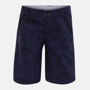 Midnight Blue Printed Cotton Short Pant